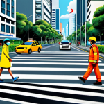 Road Safety Awareness**

"A vibrant billboard illustration in Kuala Lumpur, Malaysia, promoting road safety. Features a family-friendly cartoon depiction of a car safely stopping at a zebra crossing for pedestrians. The background shows iconic KL landmarks. The text reads 'Utamakan Keselamatan Jalan Raya' (Prioritize Road Safety). Safe for work, appropriate content, fully clothed pedestrians and drivers, professional illustration, perfect anatomy, correct proportions, modest clothing, family-friendly."

**