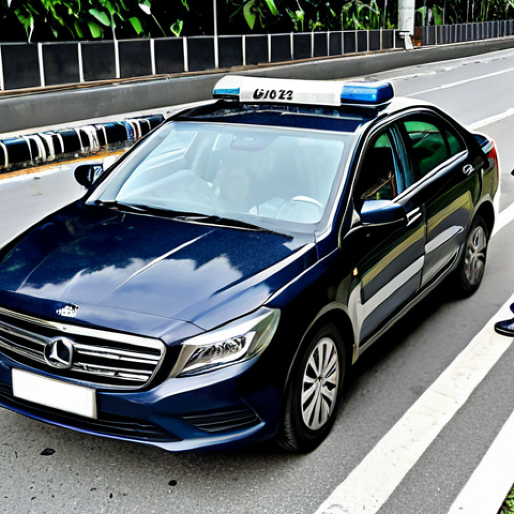 Teamwork at an Accident Scene**

A diverse team of Malaysian investigators (police, forensic scientist, engineer) collaboratively examining a car accident scene during the day in Kuala Lumpur, Malaysia. The scene is cordoned off with police tape. Drone is capturing aerial footage. Everyone is fully clothed in appropriate attire for their roles. Focus on teamwork and communication. Safe for work, appropriate content, professional, perfect anatomy, natural pose, high quality, well-formed hands, proper finger count, natural body proportions.

**